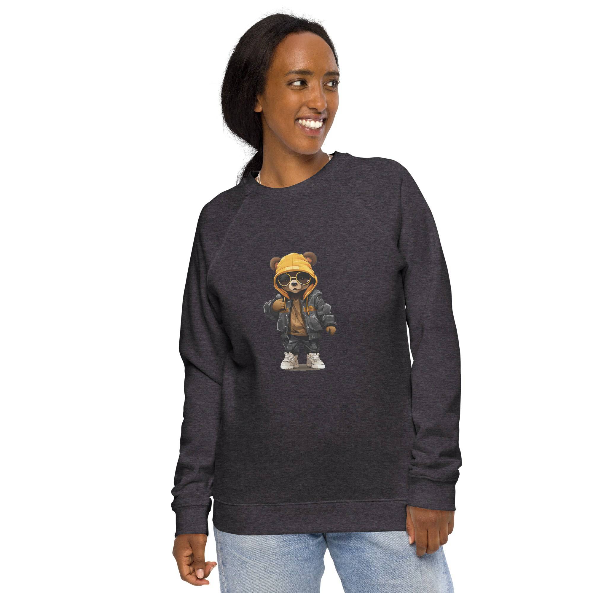 Unisex organic sweatshirt/Teddy-Bear-Hip-Hop - Enet Images