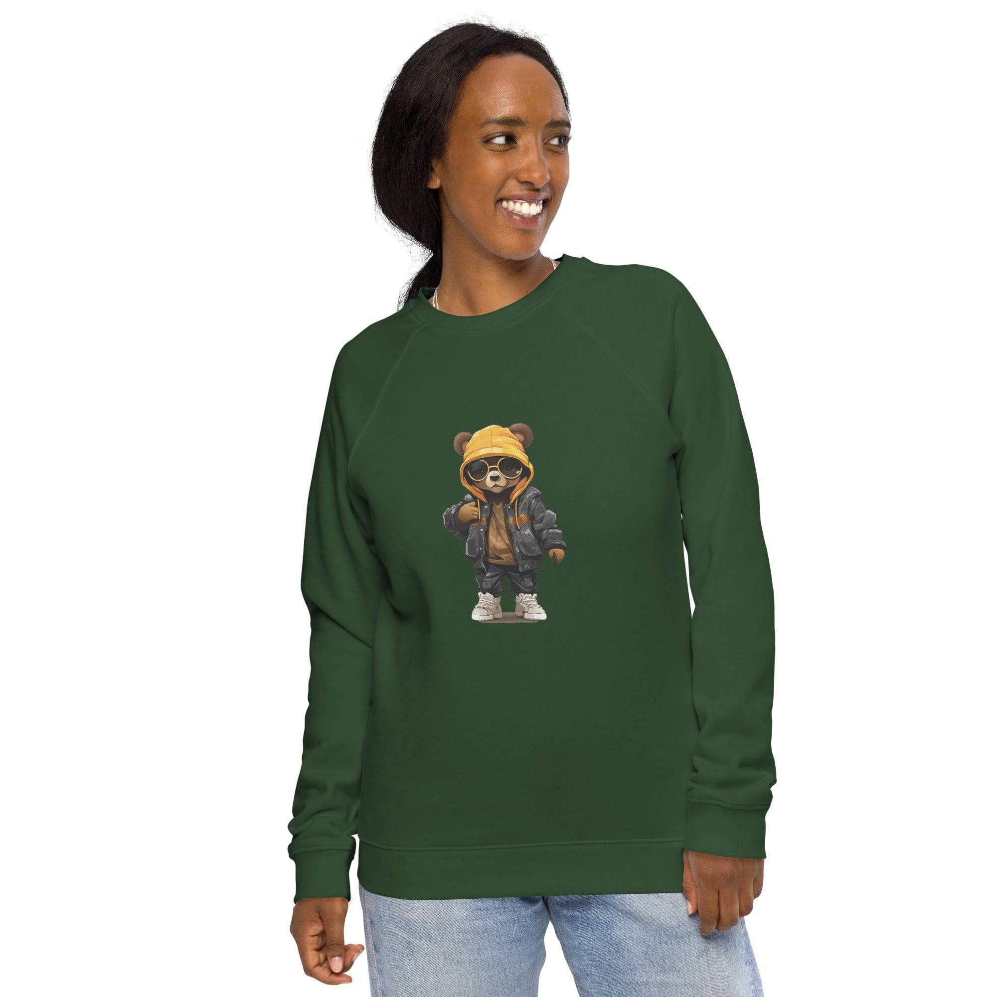 Unisex organic sweatshirt/Teddy-Bear-Hip-Hop - Enet Images