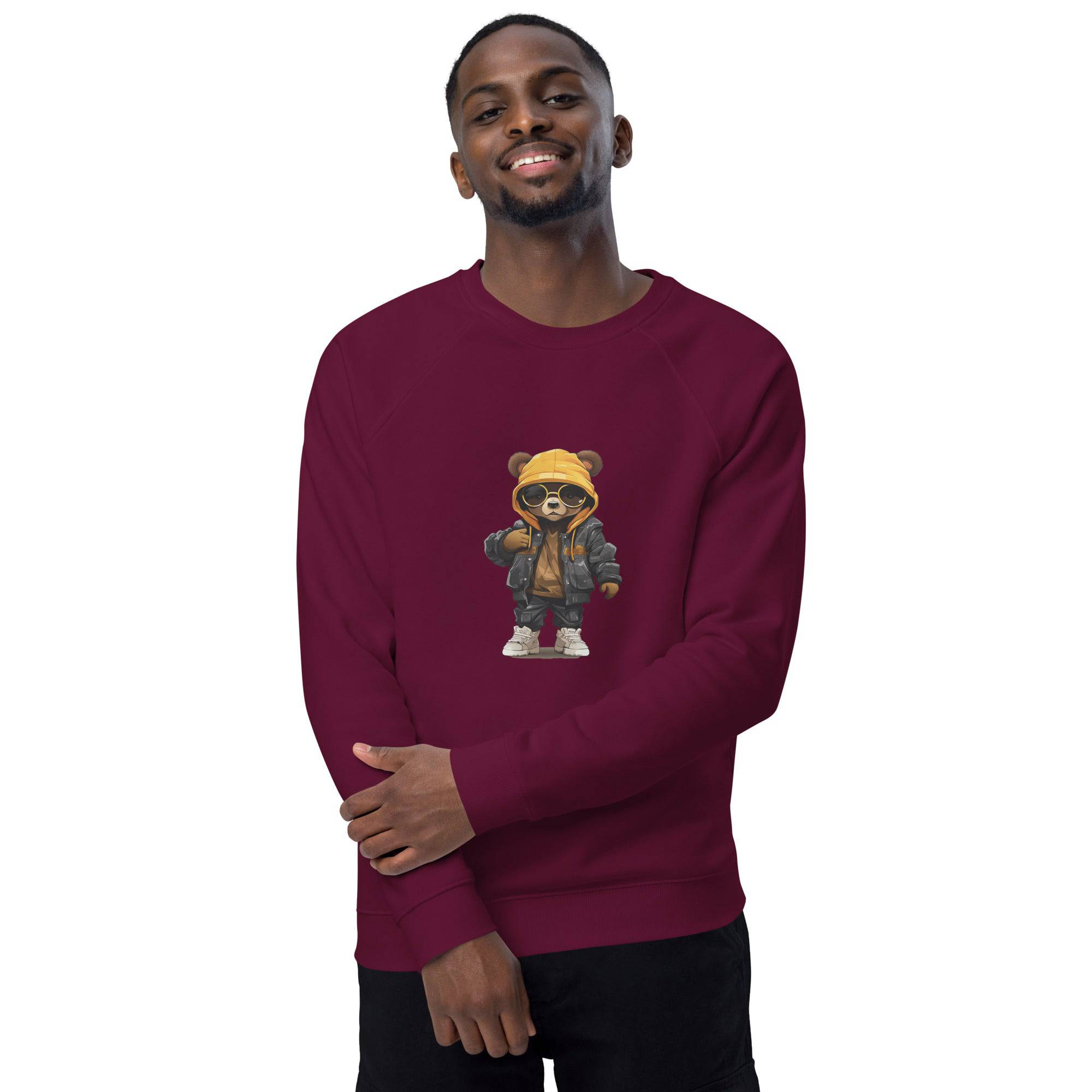 Unisex organic sweatshirt/Teddy-Bear-Hip-Hop - Enet Images