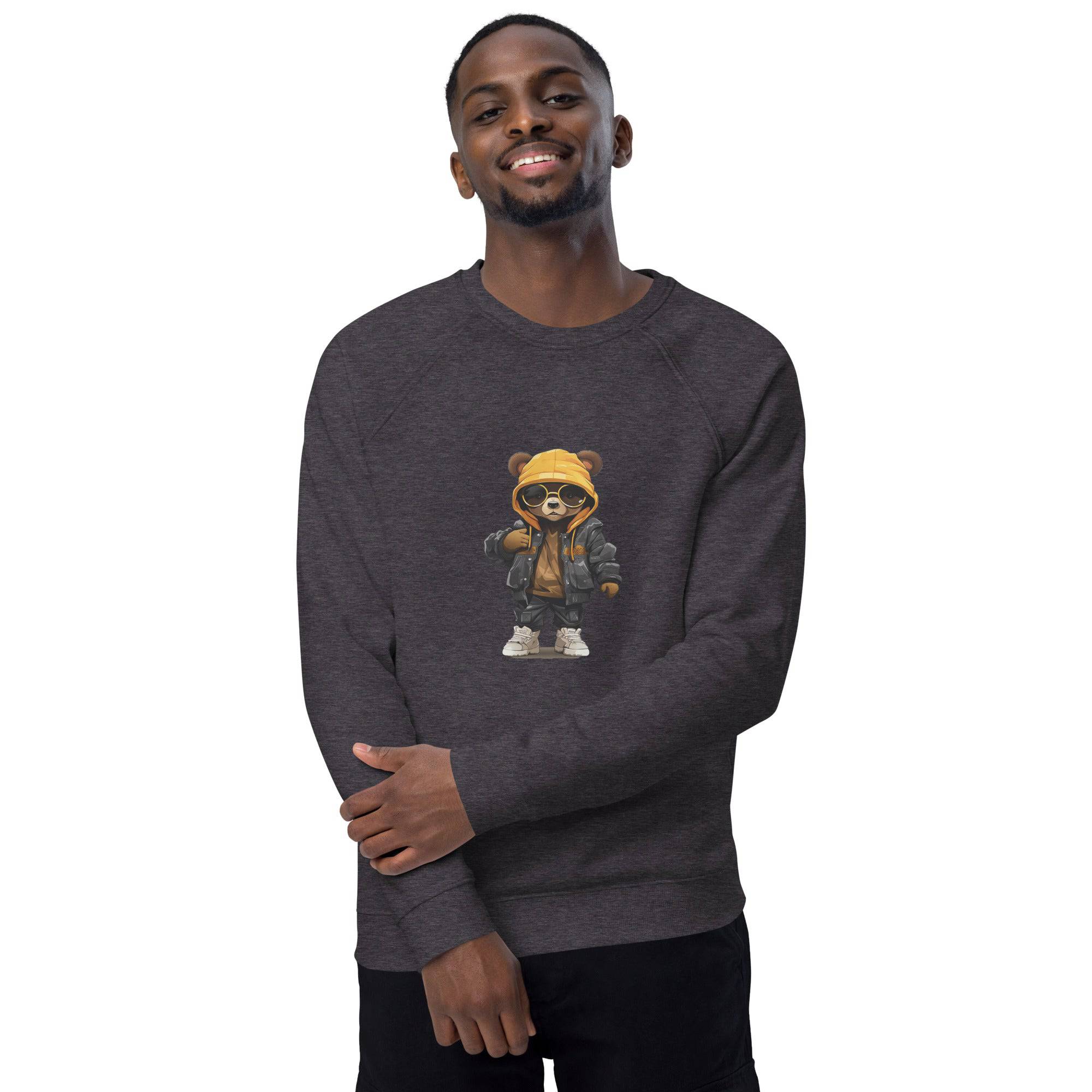 Unisex organic sweatshirt/Teddy-Bear-Hip-Hop - Enet Images