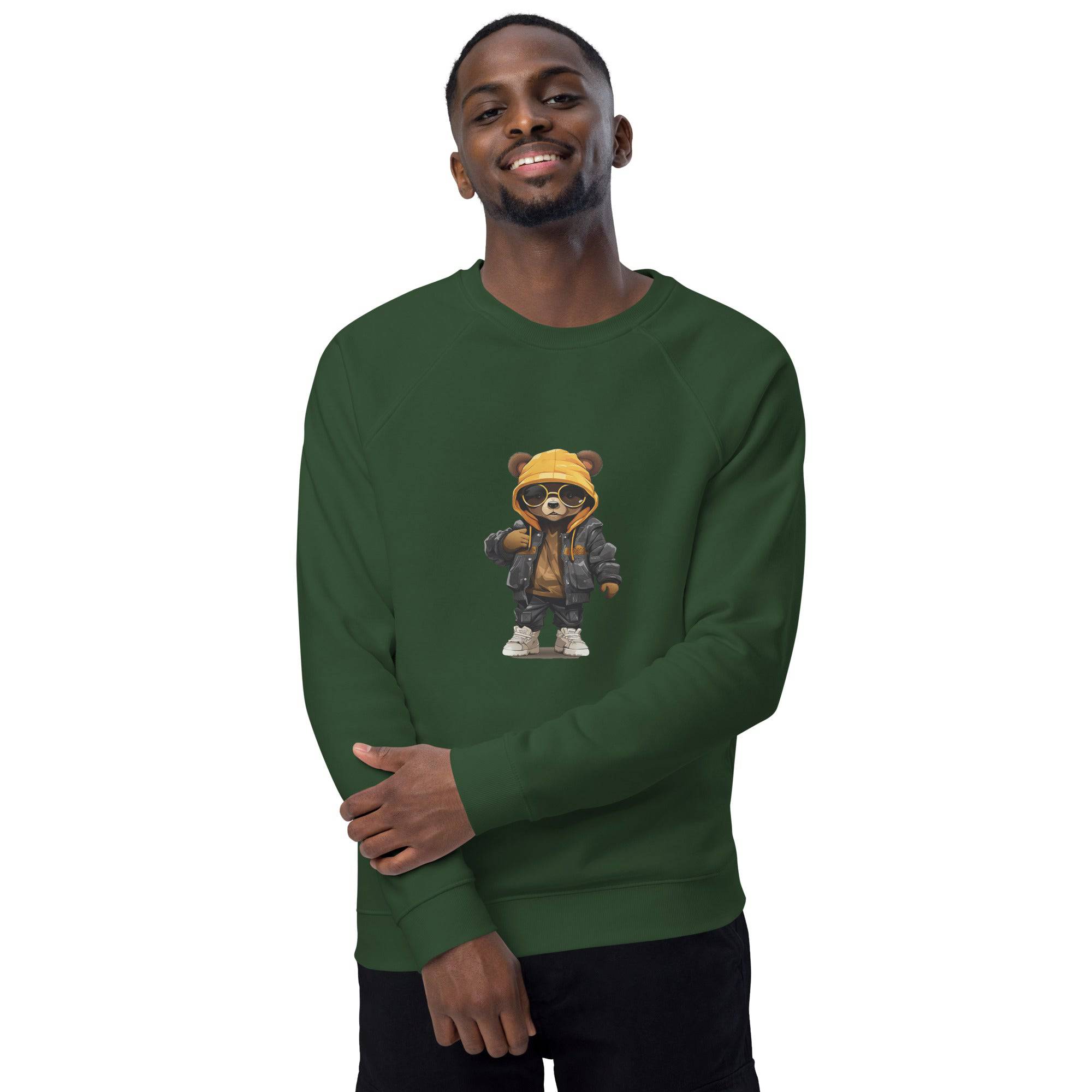 Unisex organic sweatshirt/Teddy-Bear-Hip-Hop - Enet Images