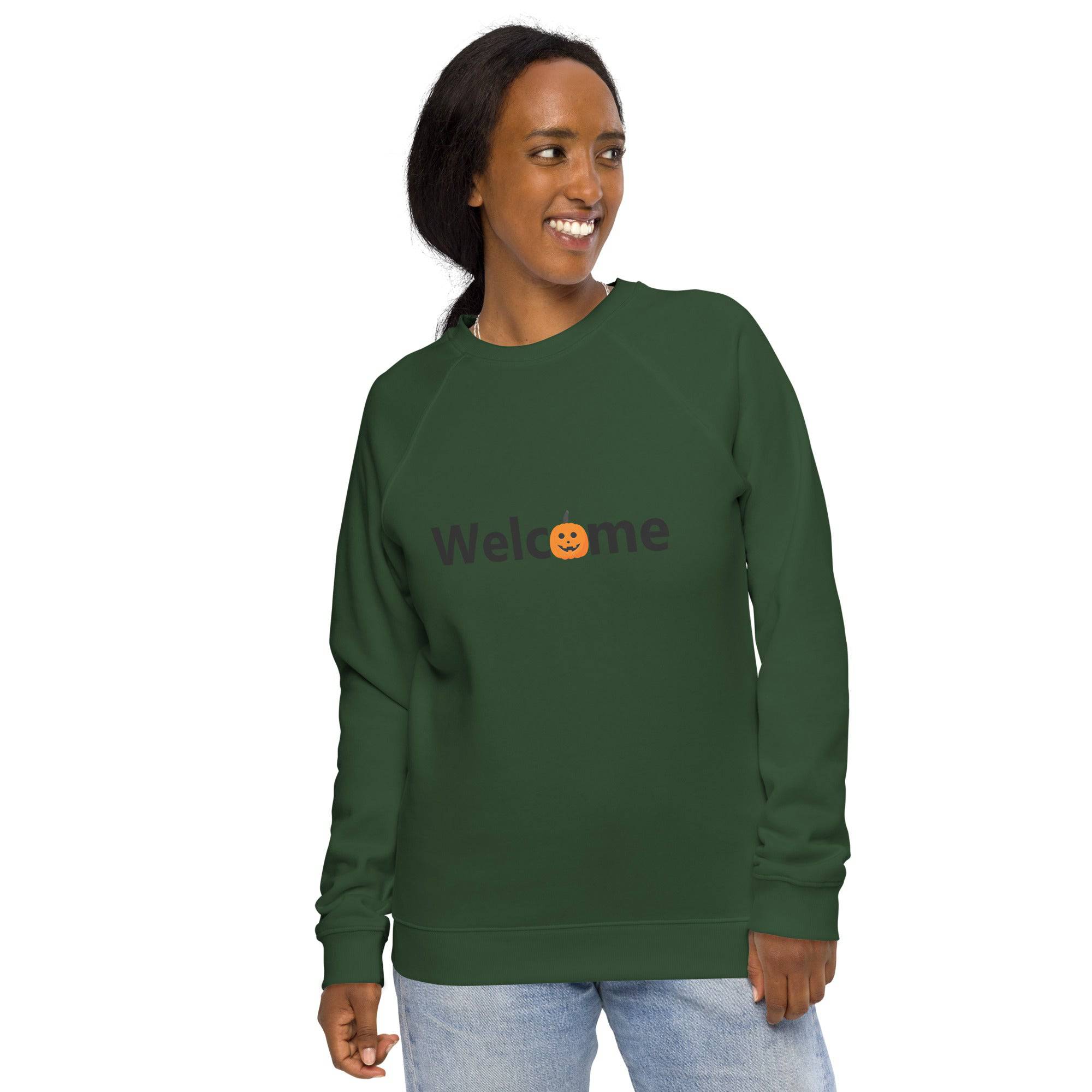 Unisex Organic Sweatshirt/Welcome-Halloween - Enet Images