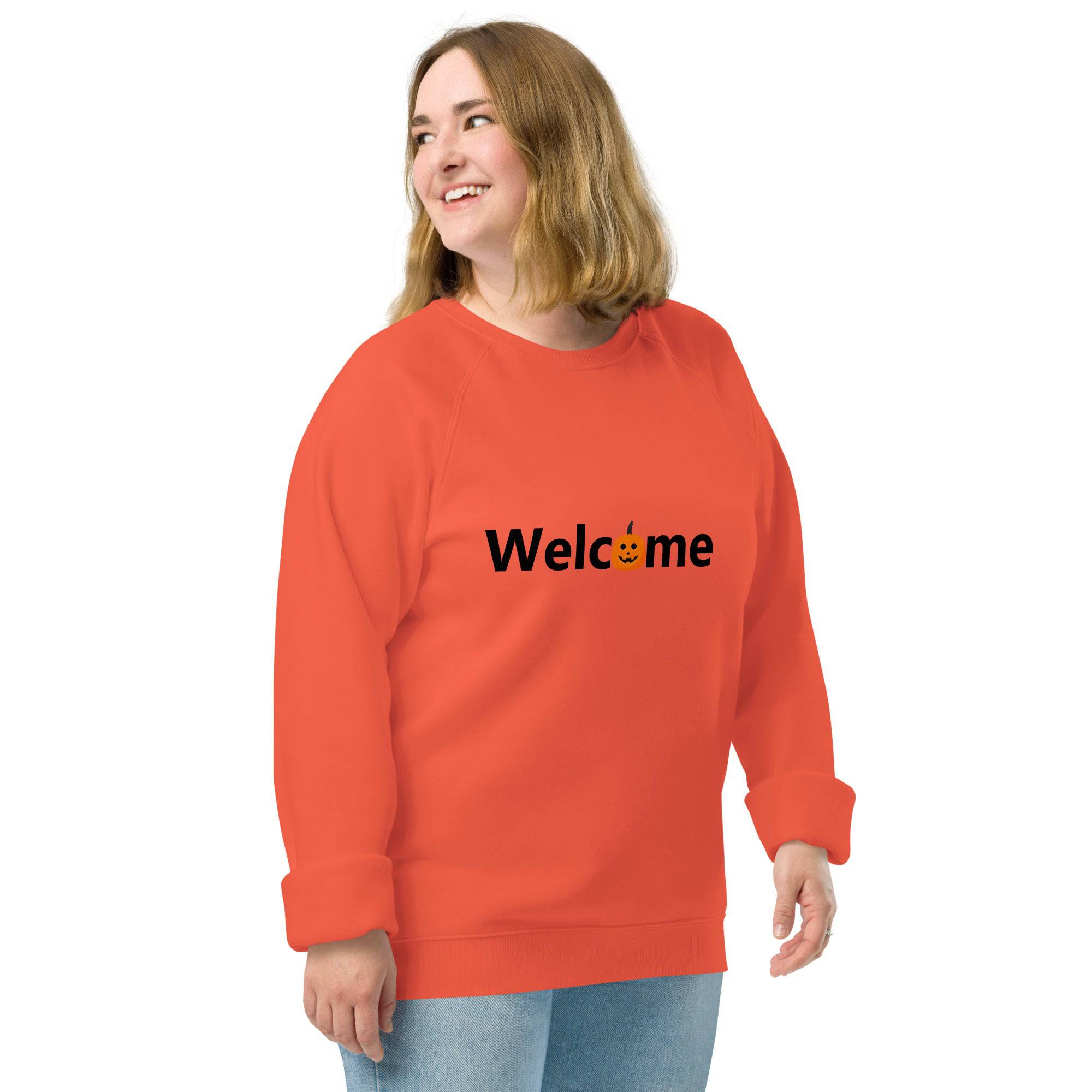 Unisex Organic Sweatshirt/Welcome-Halloween - Enet Images