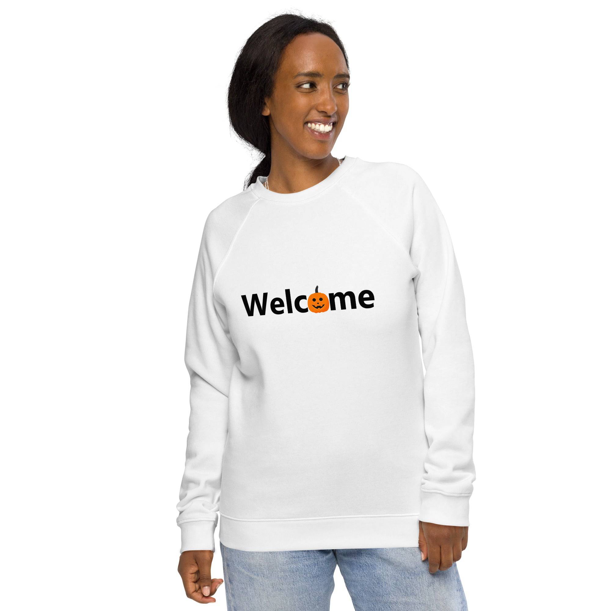 Unisex Organic Sweatshirt/Welcome-Halloween - Enet Images