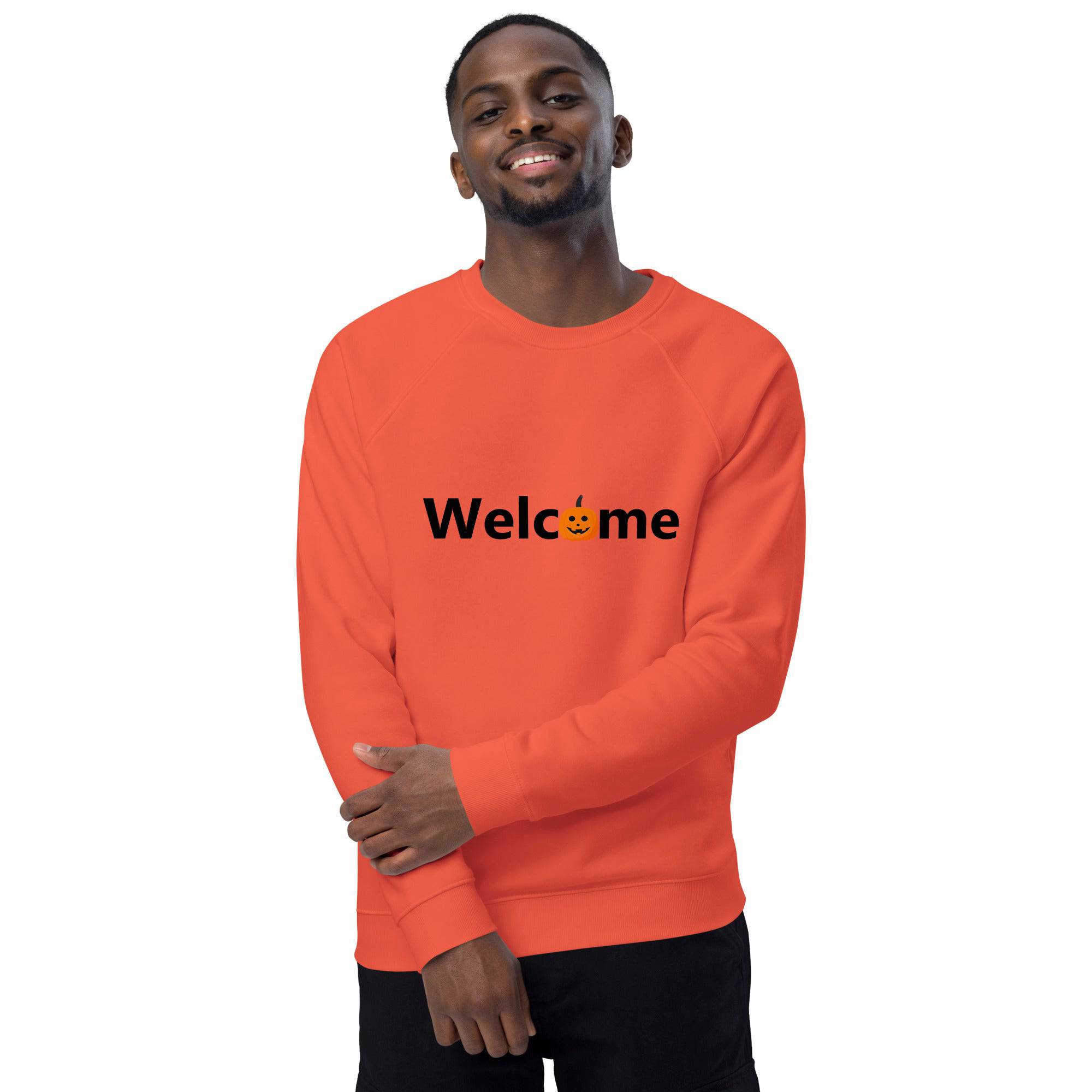 Unisex Organic Sweatshirt/Welcome-Halloween - Enet Images