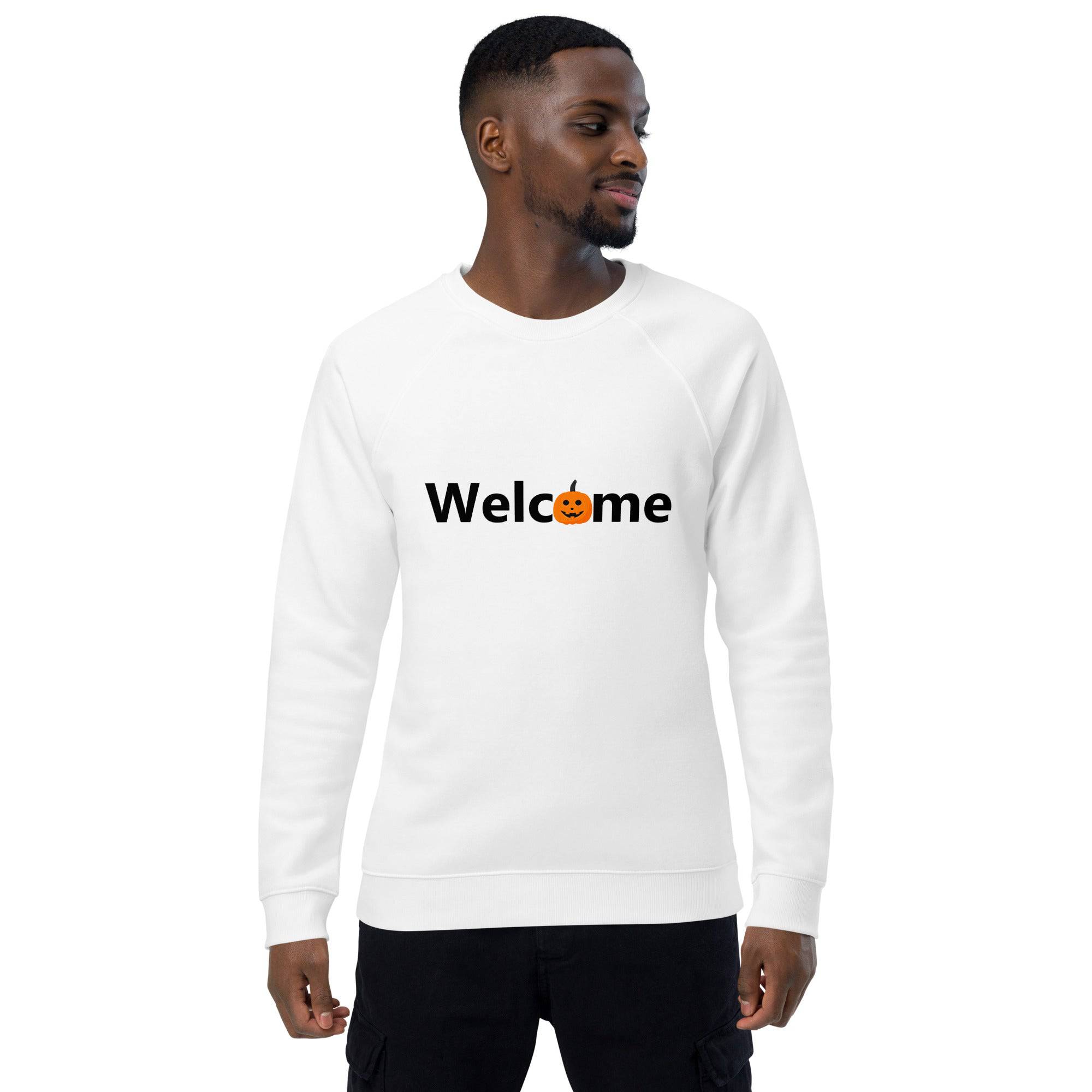 Unisex Organic Sweatshirt/Welcome-Halloween - Enet Images