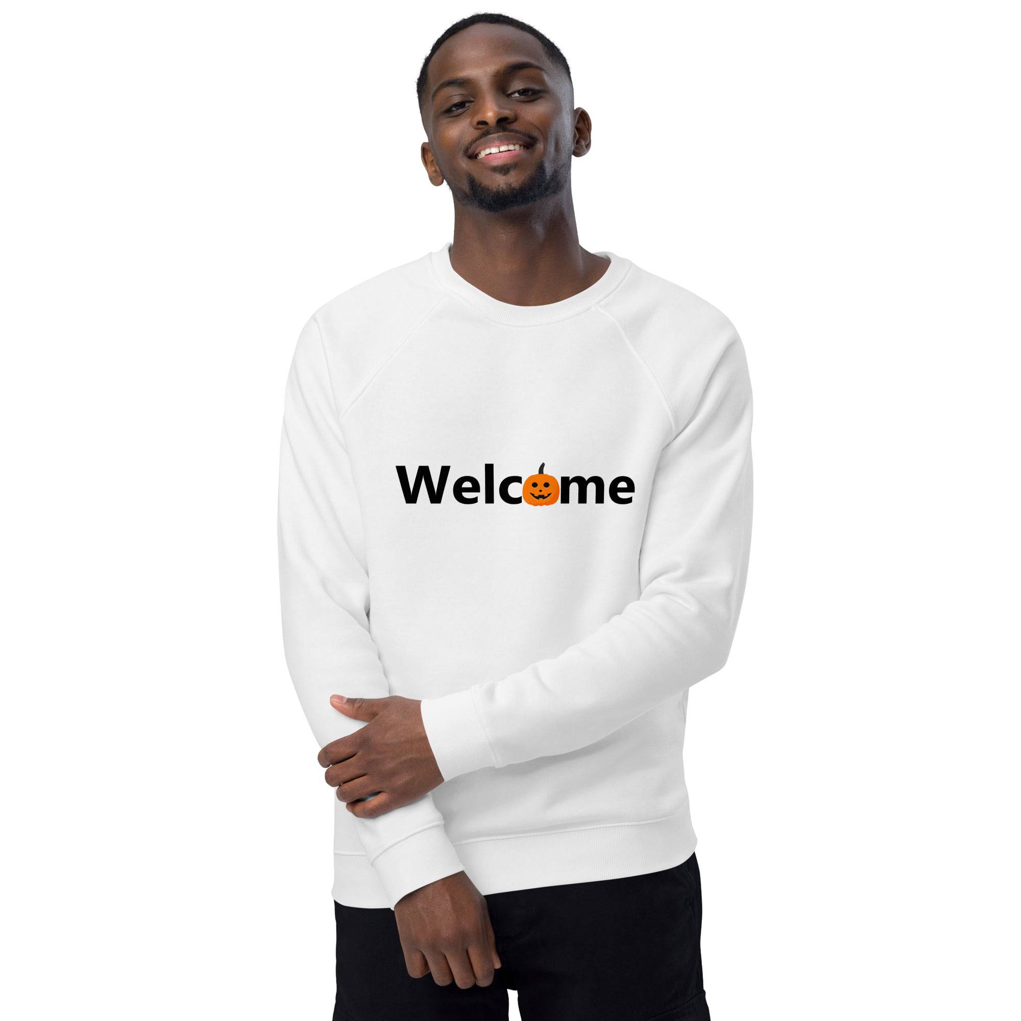 Unisex Organic Sweatshirt/Welcome-Halloween - Enet Images