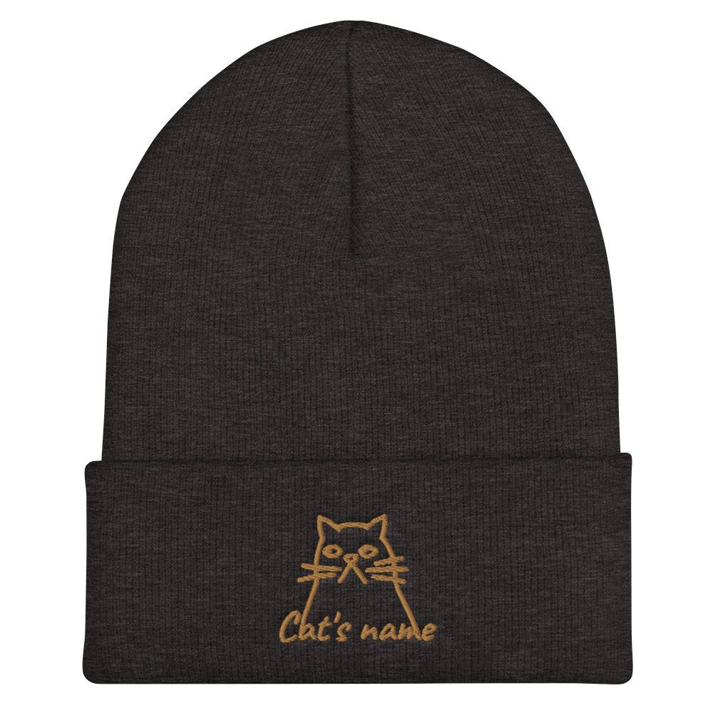 Cuffed Beanie/Cat/Personalized - Enet Images