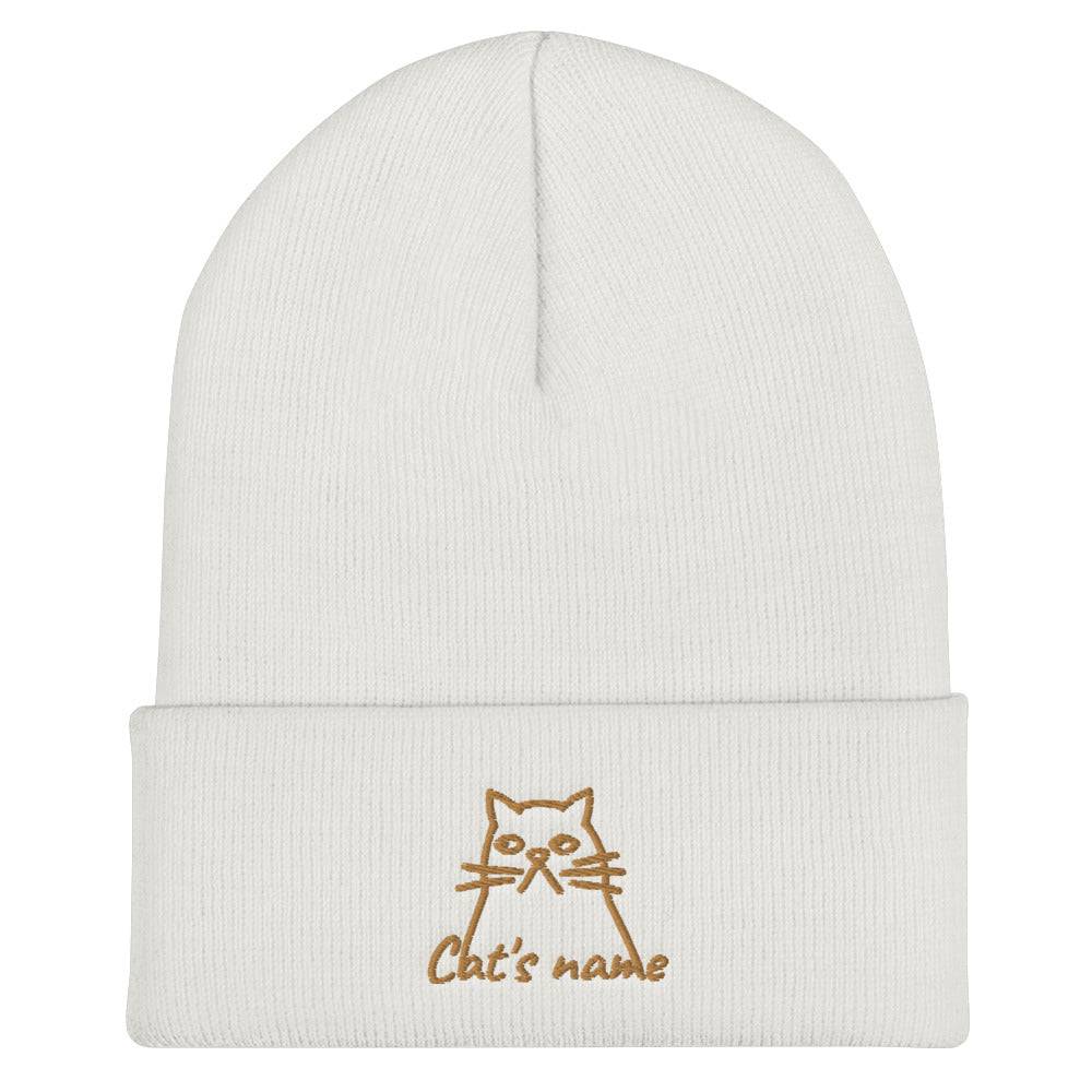 Cuffed Beanie/Cat/Personalized - Enet Images
