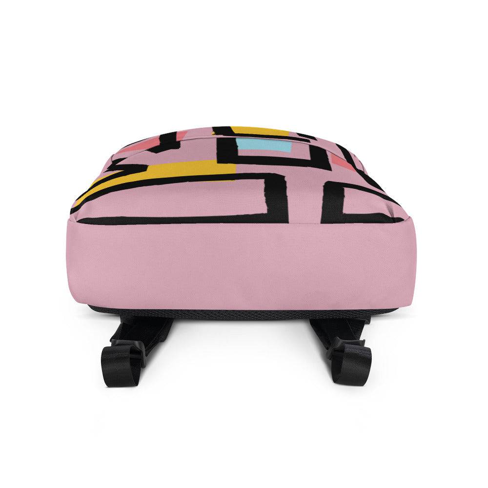 Backpack/Abstract Drawing Shapes Purple - Enet Images