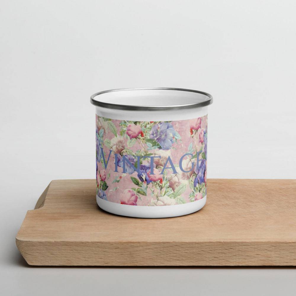 Enamel Mug/Floral Vintage - Enet Images