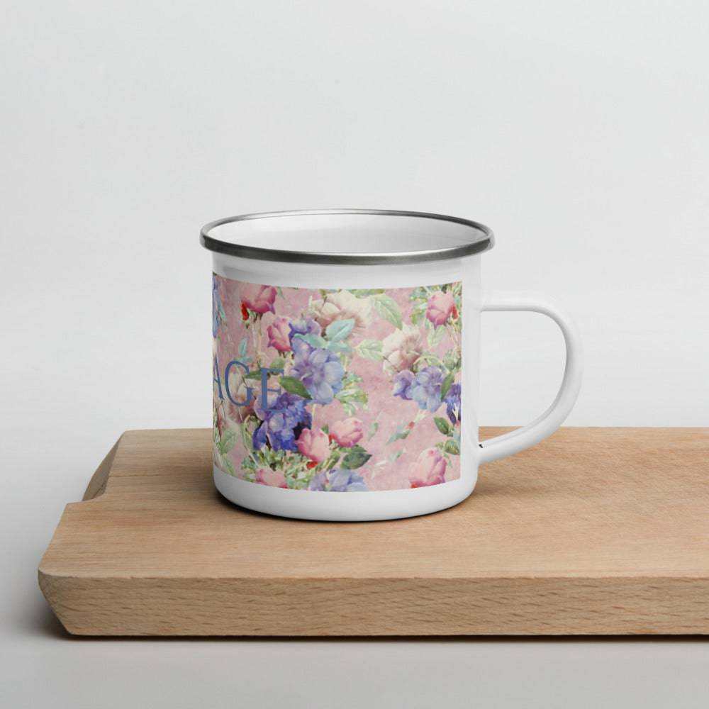 Enamel Mug/Floral Vintage - Enet Images
