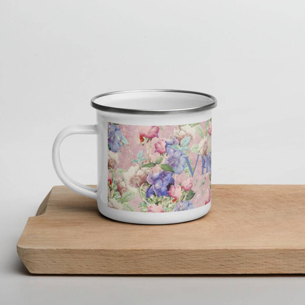 Enamel Mug/Floral Vintage - Enet Images
