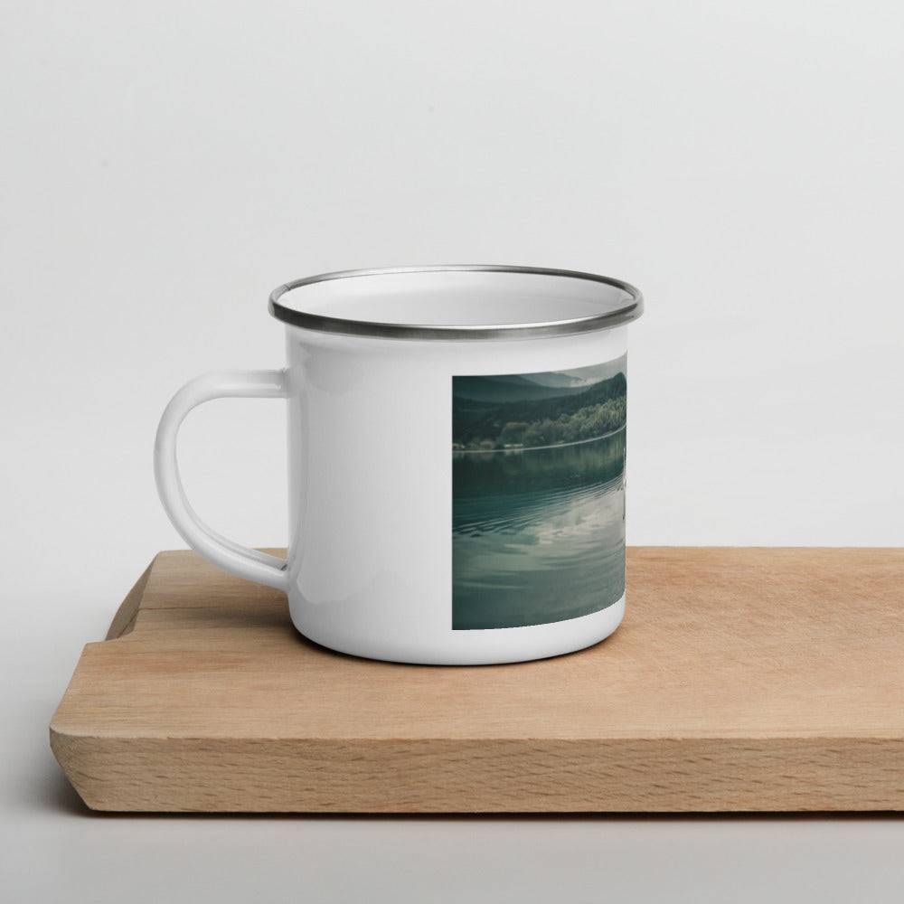 Enamel Mug/swans in the lake - Enet Images