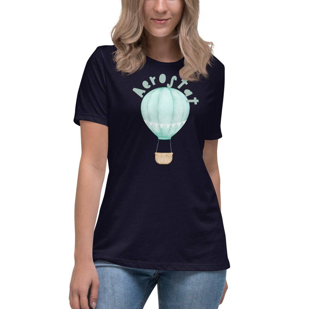 Women's Relaxed T-Shirt/Aerostat Green - Enet Images