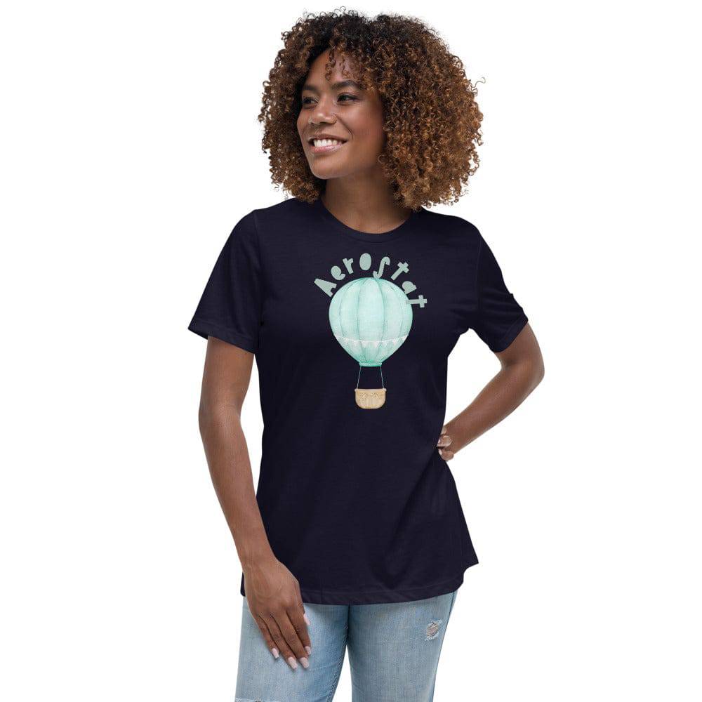 Women's Relaxed T-Shirt/Aerostat Green - Enet Images