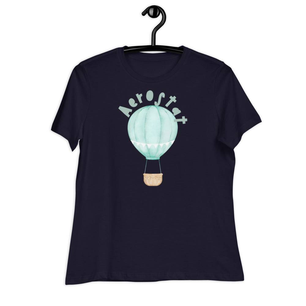 Women's Relaxed T-Shirt/Aerostat Green - Enet Images