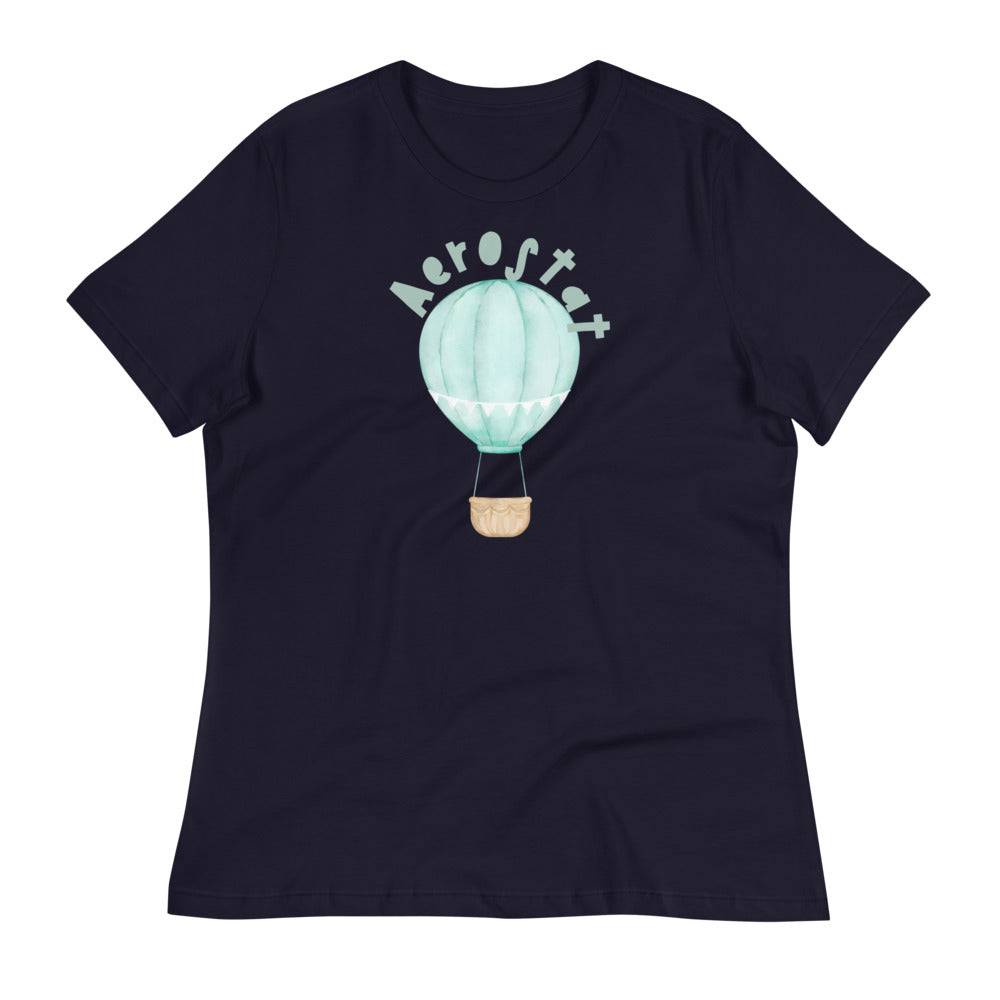 Women's Relaxed T-Shirt/Aerostat Green - Enet Images