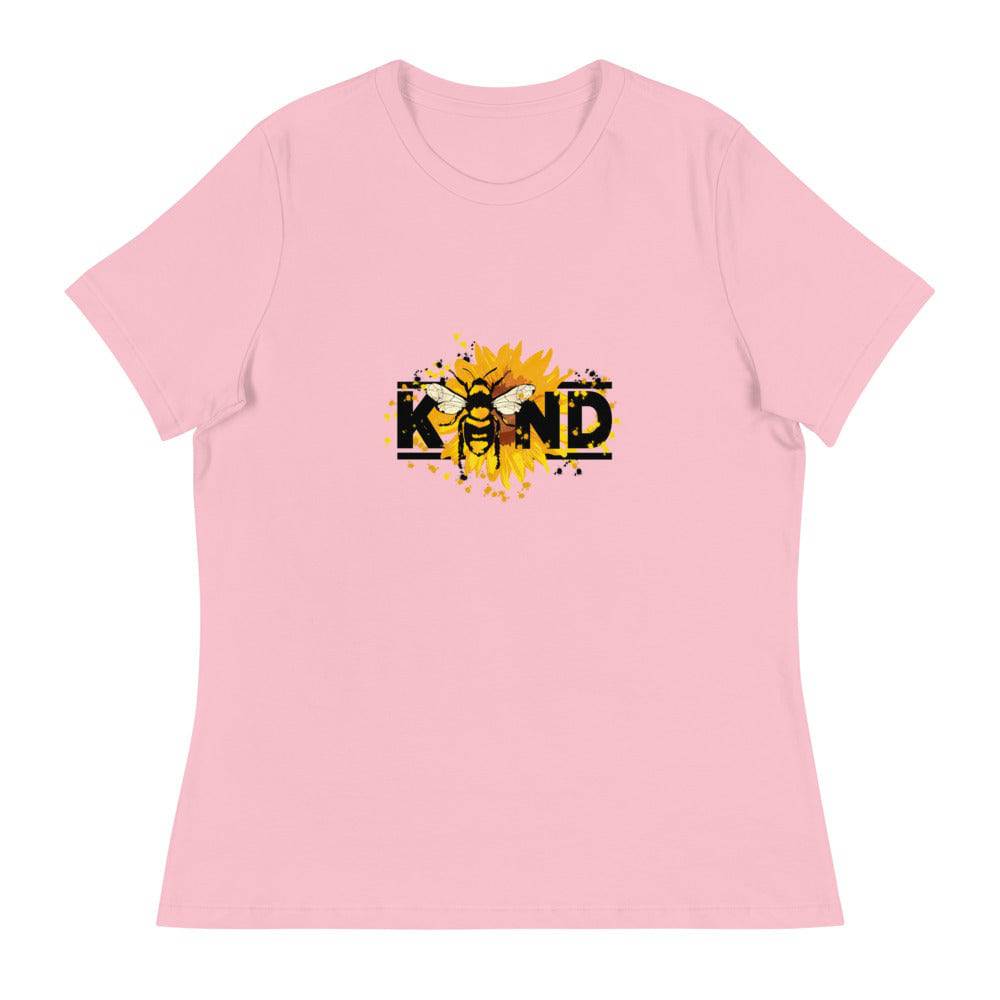 Women's Relaxed T-Shirt/Be Kind-Sunflower - Enet Images
