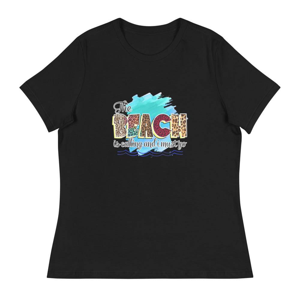 Women's Relaxed T-Shirt/Beach-Is-Calling - Enet Images