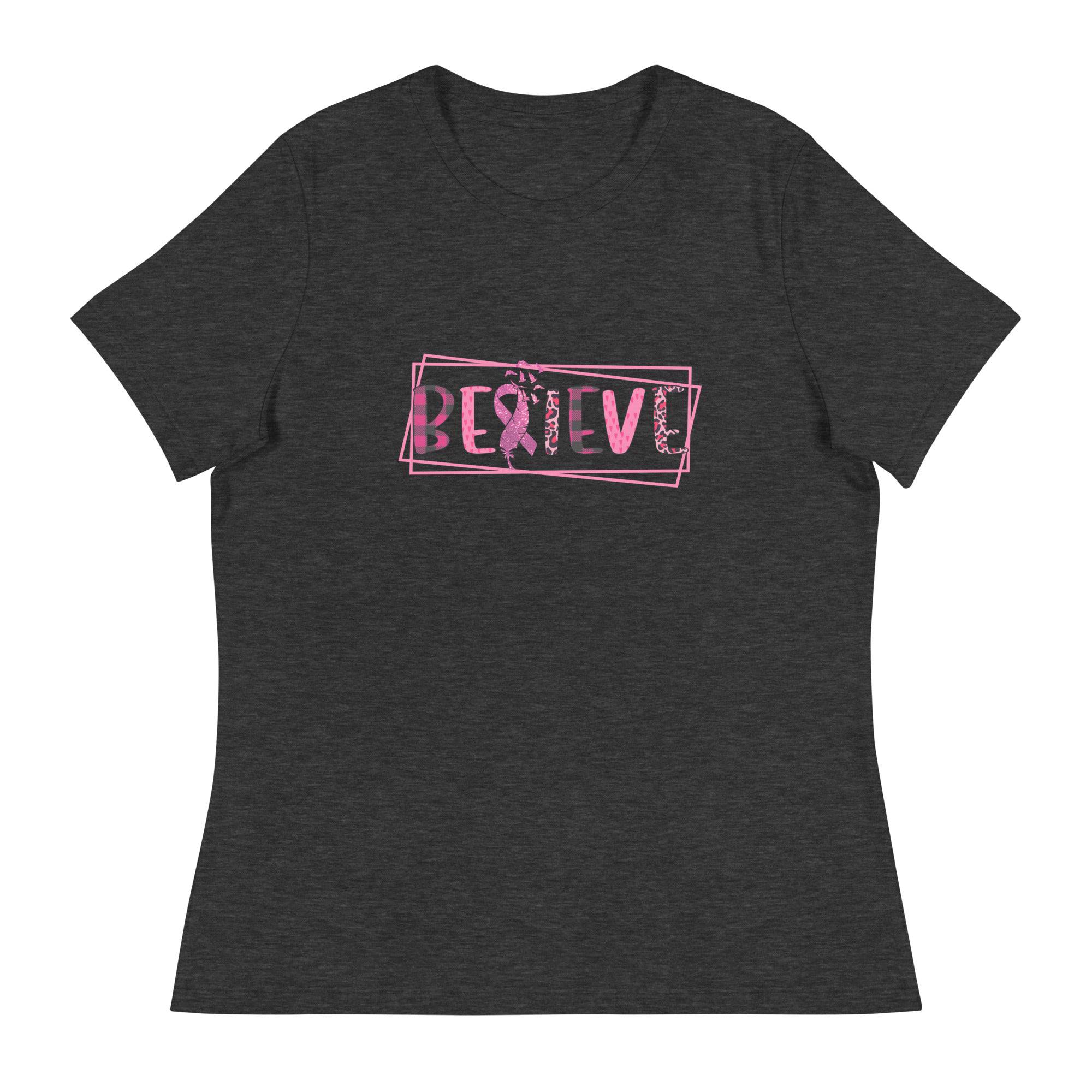 Women's Relaxed T-Shirt-Believe - Enet Images