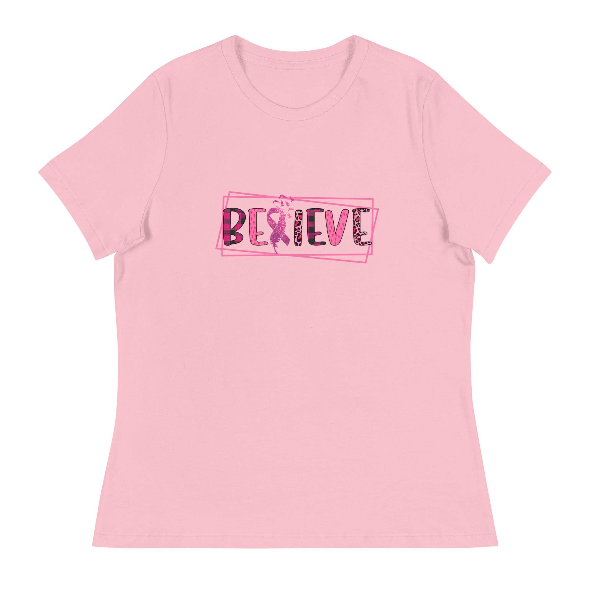 Women's Relaxed T-Shirt-Believe - Enet Images