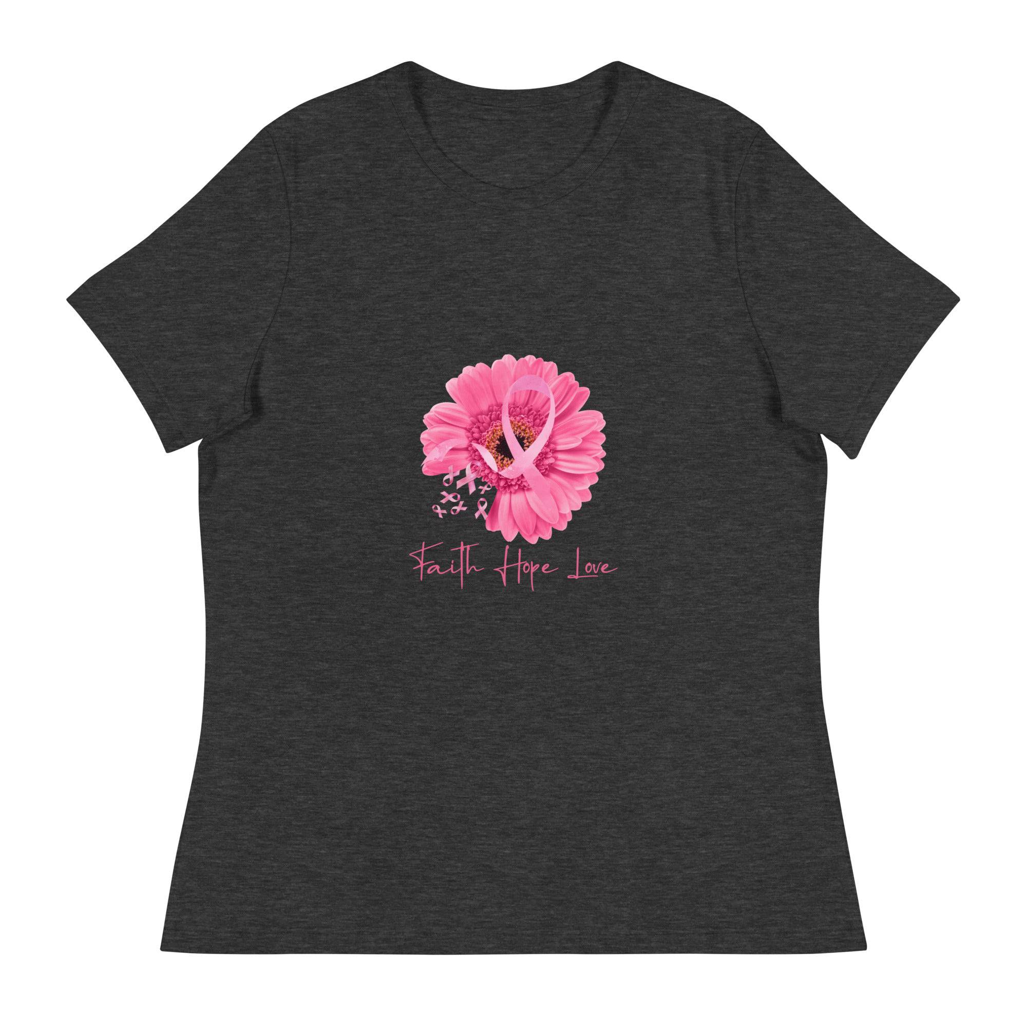 Women's Relaxed T-Shirt-Faith-Hope-Love - Enet Images
