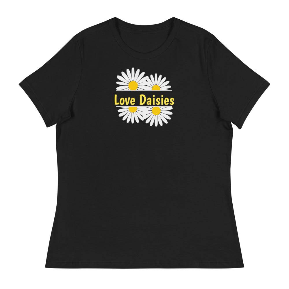 Women's Relaxed T-Shirt/Four Daisies - Enet Images