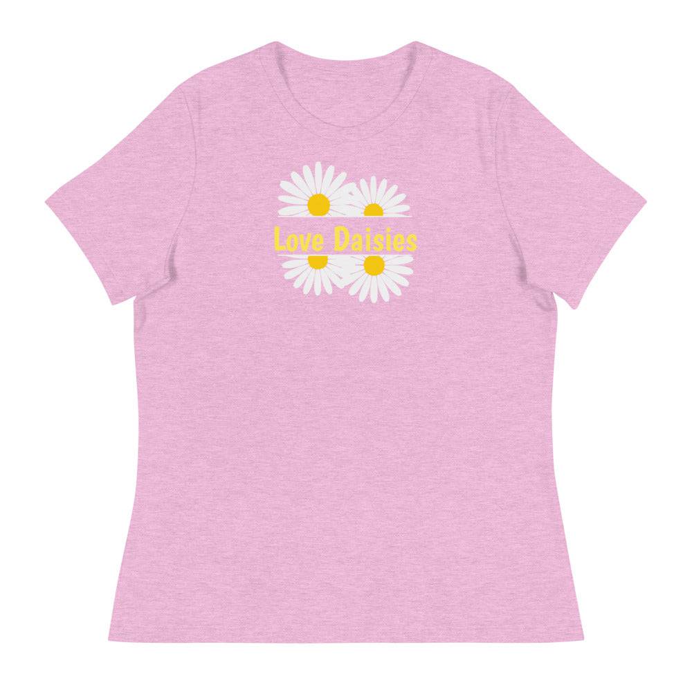 Women's Relaxed T-Shirt/Four Daisies - Enet Images