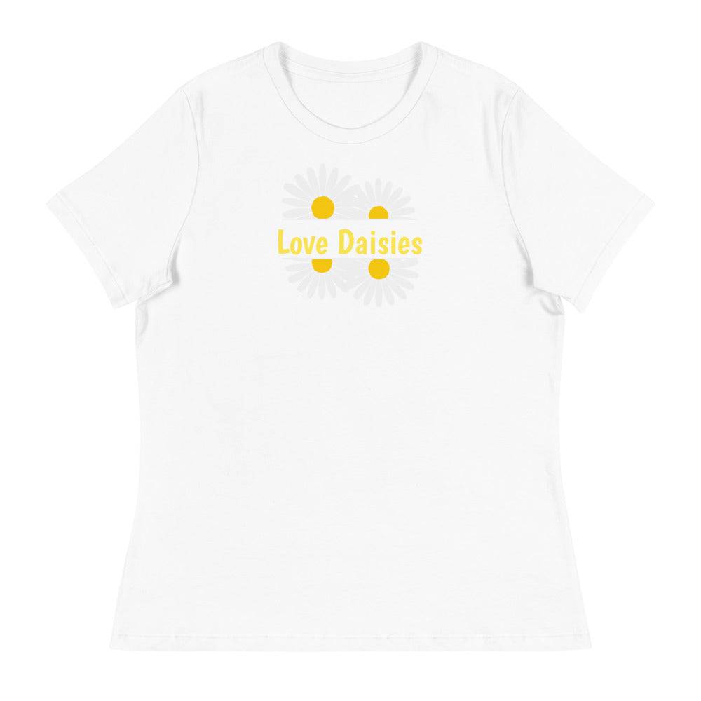 Women's Relaxed T-Shirt/Four Daisies - Enet Images