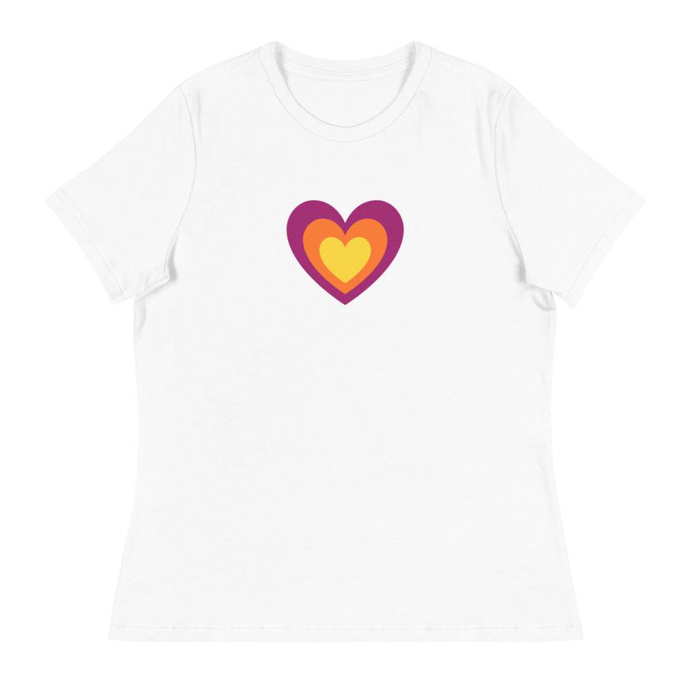 Women's Relaxed T-Shirt/Heart - Enet Images