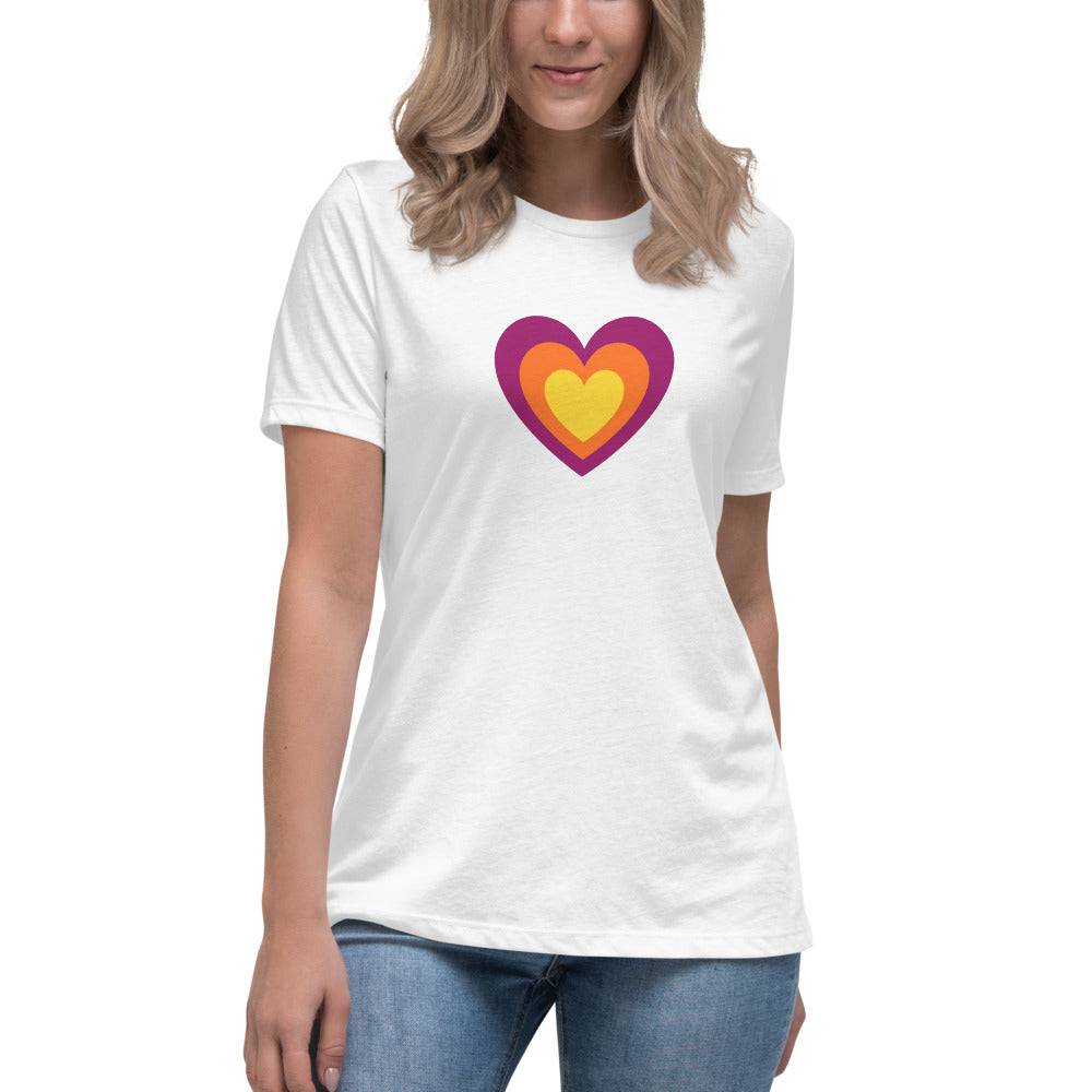 Women's Relaxed T-Shirt/Heart - Enet Images