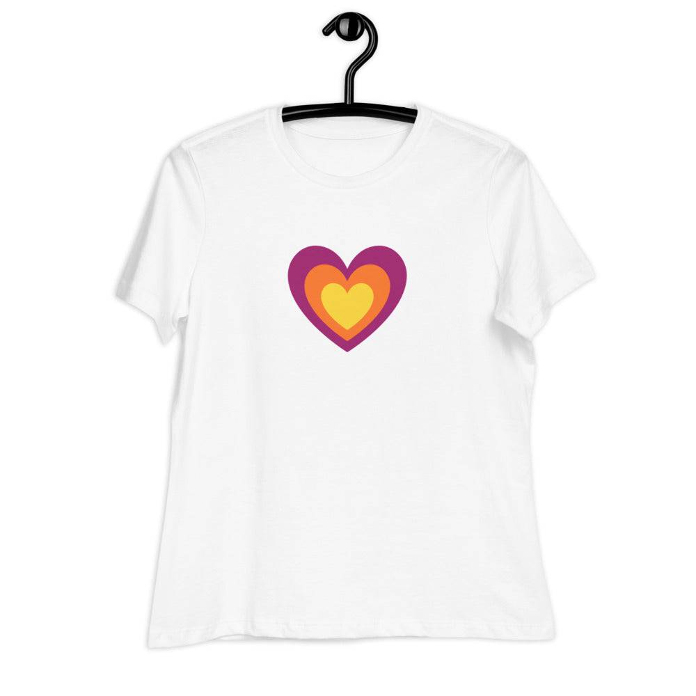 Women's Relaxed T-Shirt/Heart - Enet Images