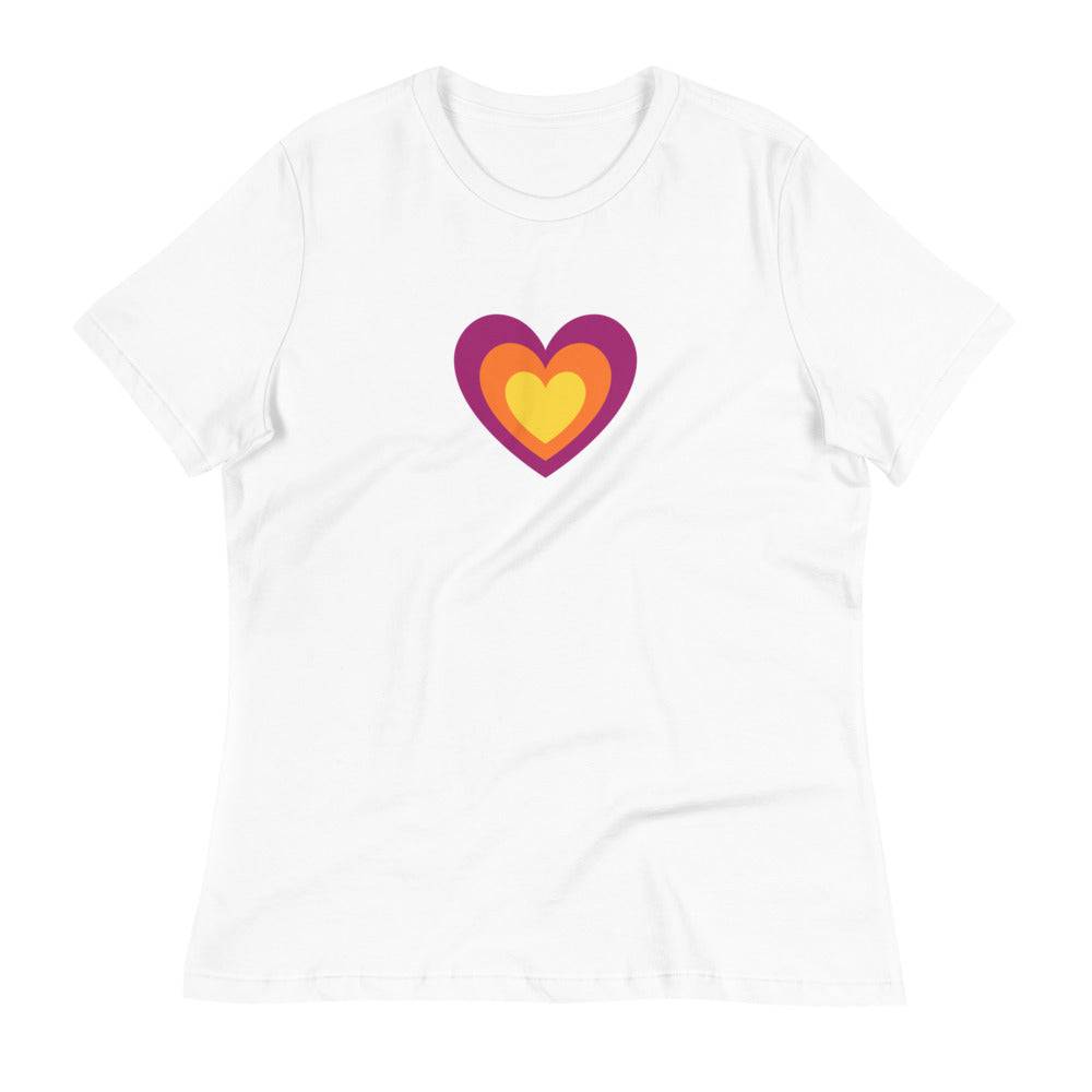 Women's Relaxed T-Shirt/Heart - Enet Images