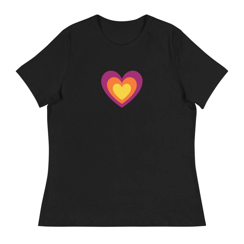 Women's Relaxed T-Shirt/Heart - Enet Images