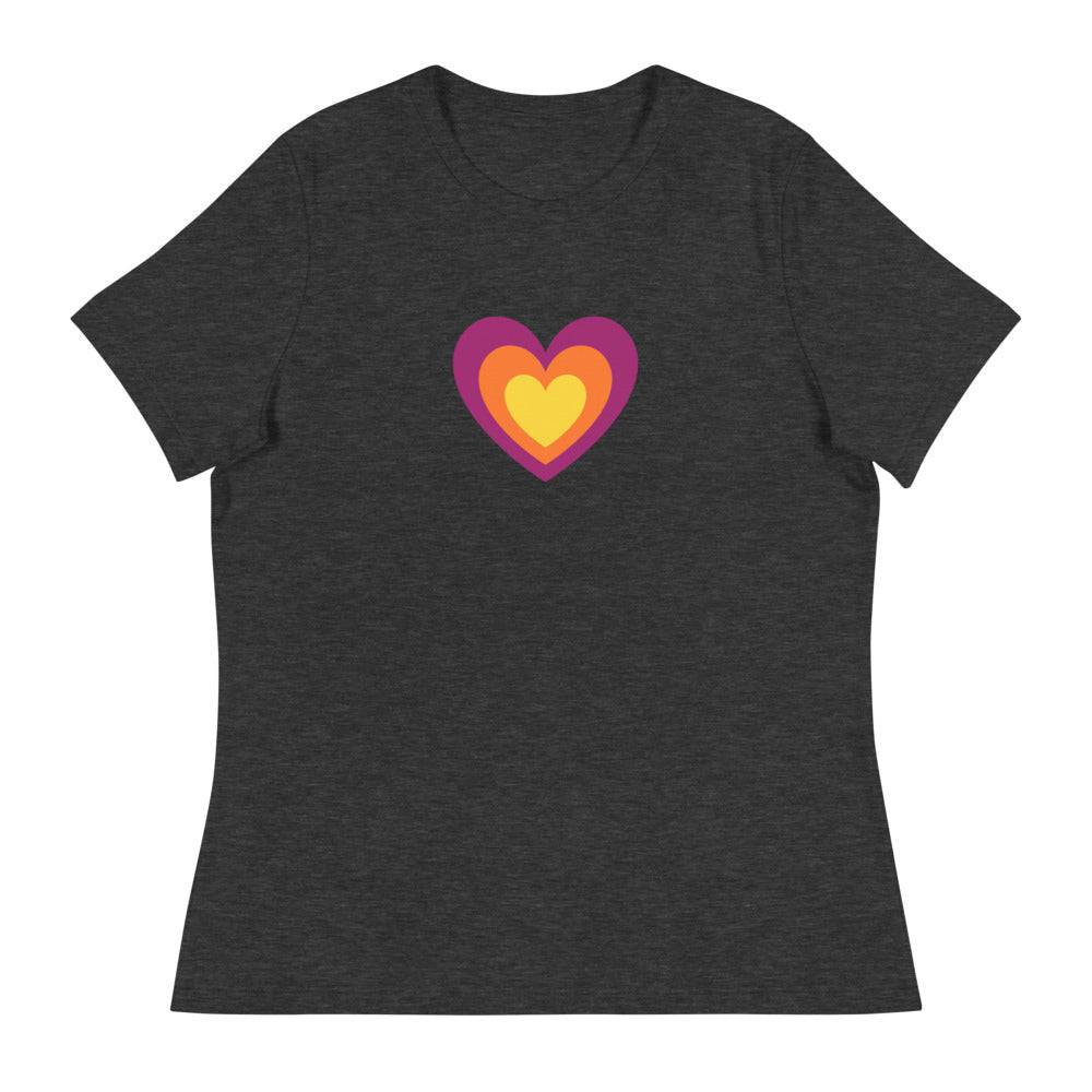Women's Relaxed T-Shirt/Heart - Enet Images