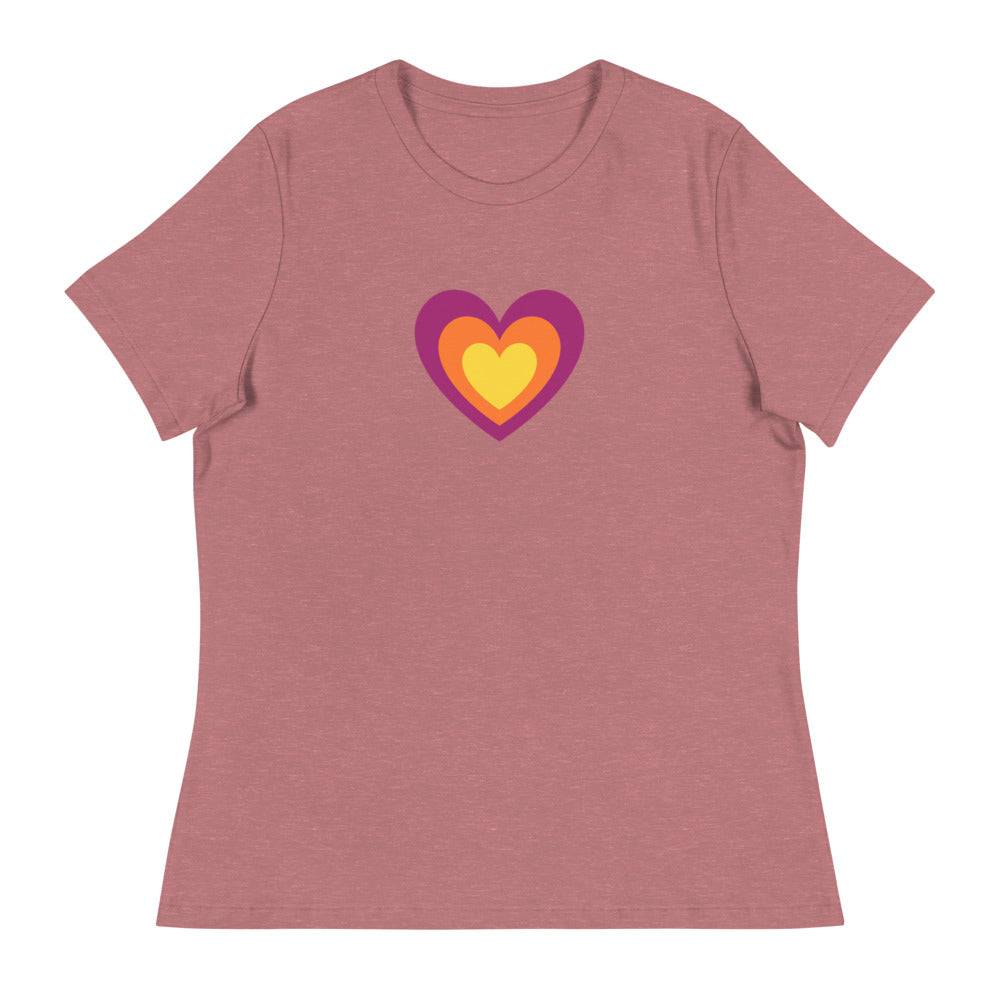 Women's Relaxed T-Shirt/Heart - Enet Images
