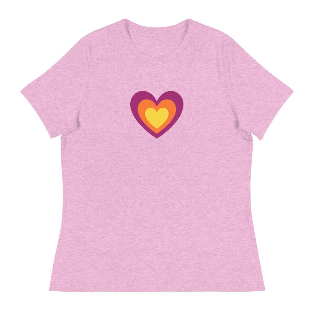 Women's Relaxed T-Shirt/Heart - Enet Images