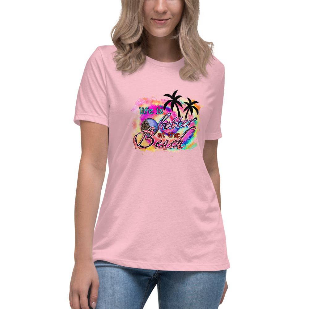 Women's Relaxed T-Shirt/Life-Is-Better - Enet Images