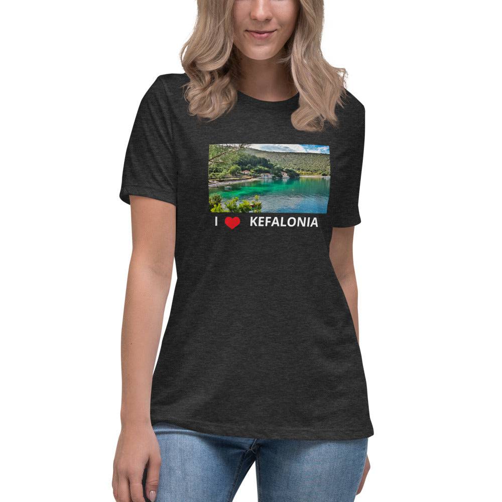 Women's Relaxed T-Shirt/love kefalonia - Enet Images