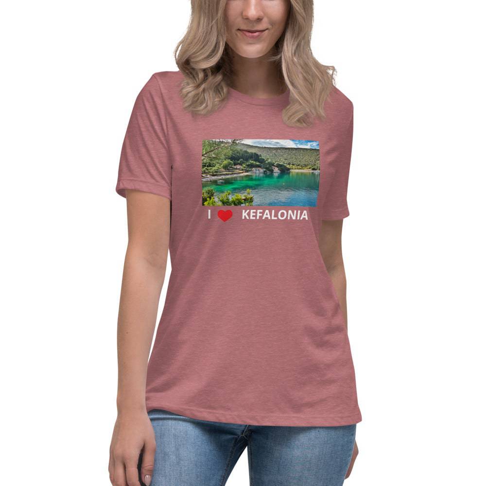 Women's Relaxed T-Shirt/love kefalonia - Enet Images