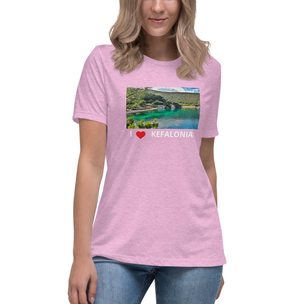 Women's Relaxed T-Shirt/love kefalonia - Enet Images