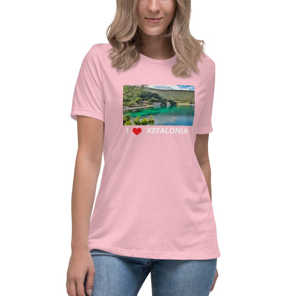 Women's Relaxed T-Shirt/love kefalonia - Enet Images