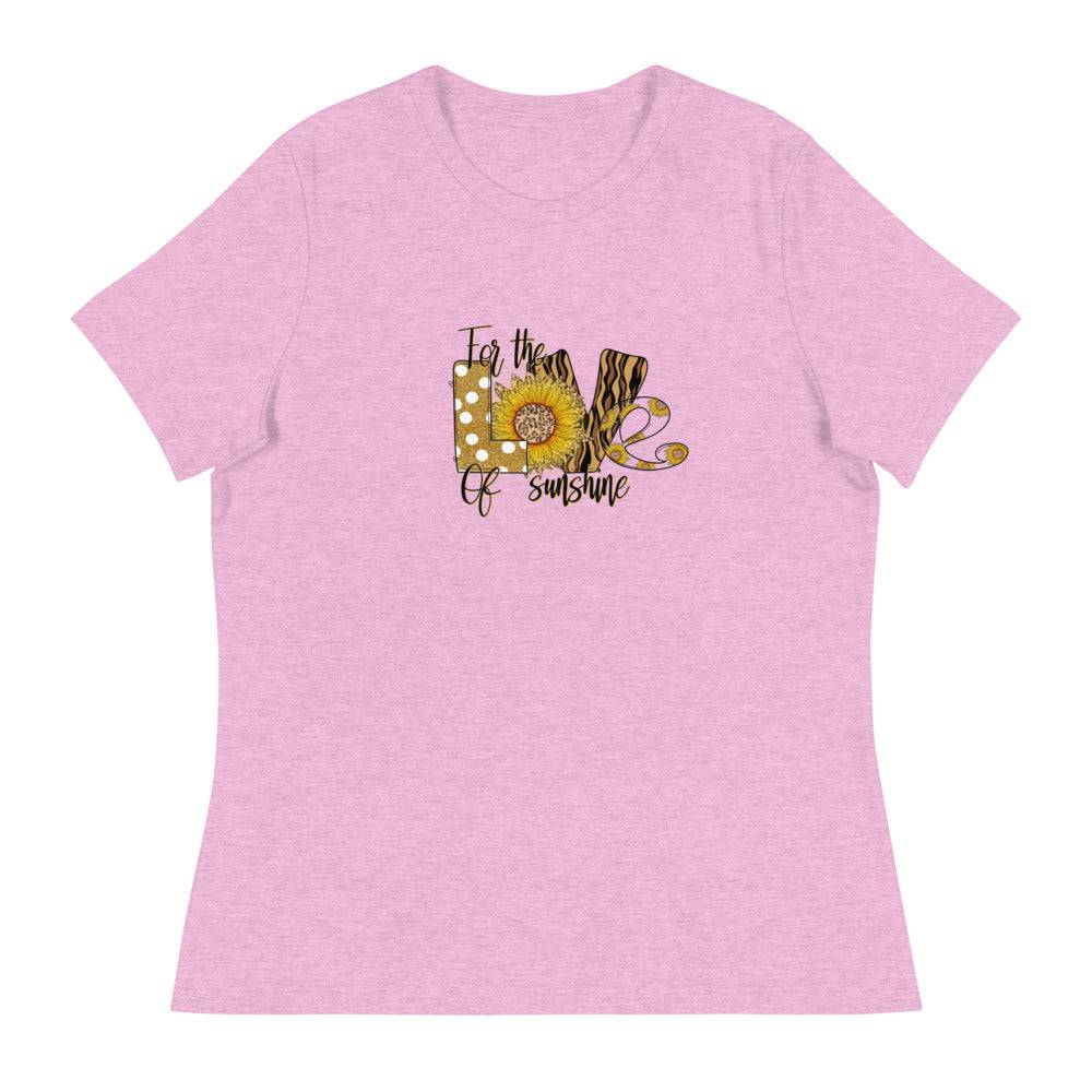Women's Relaxed T-Shirt/Love-Sunflower - Enet Images