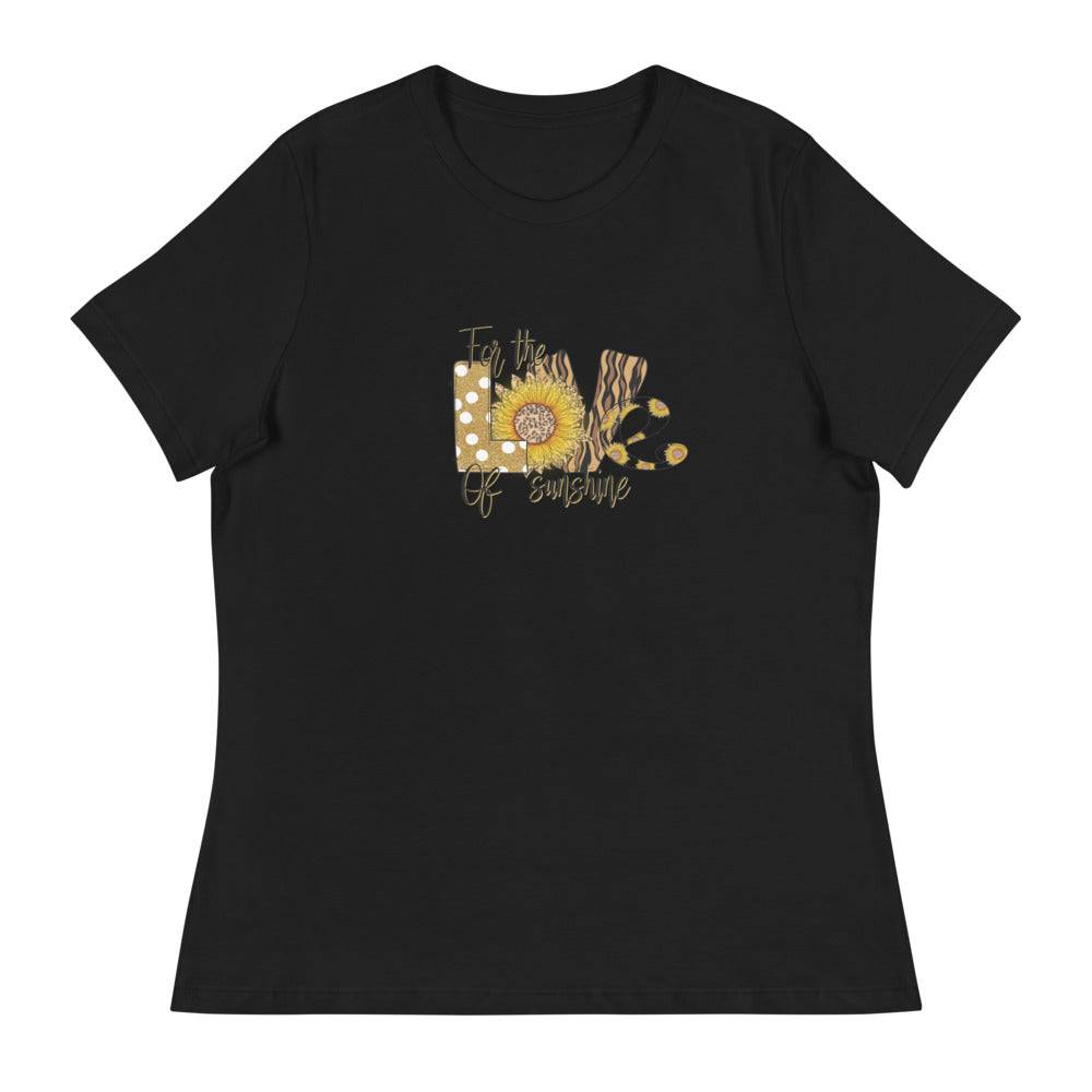 Women's Relaxed T-Shirt/Love-Sunflower - Enet Images