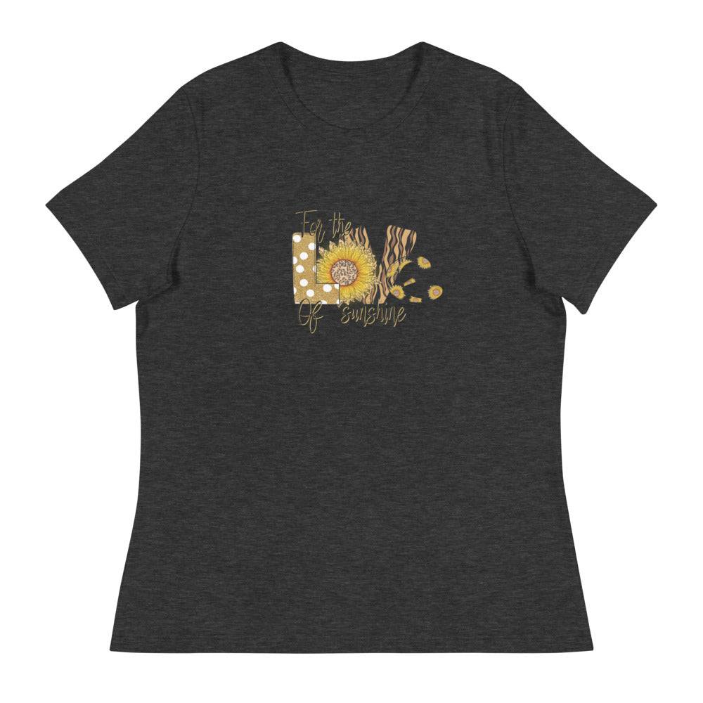 Women's Relaxed T-Shirt/Love-Sunflower - Enet Images