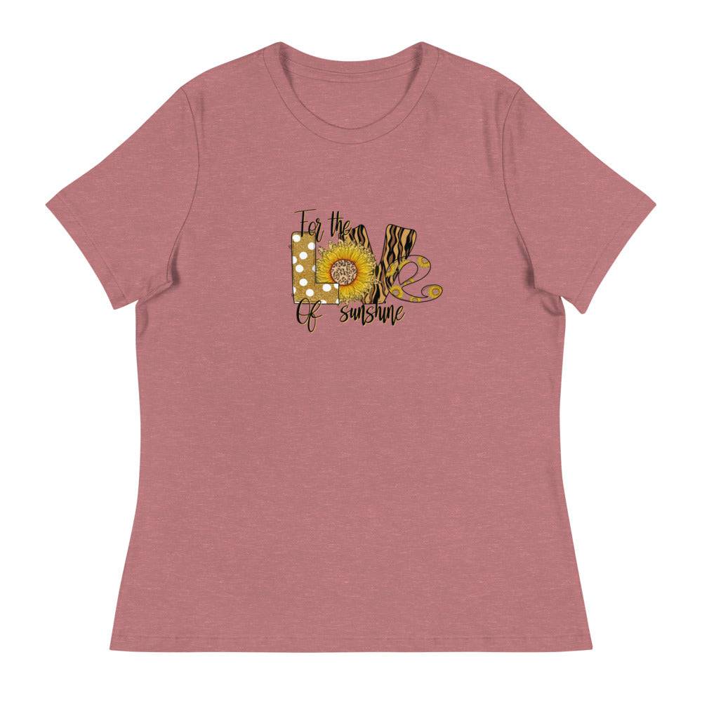 Women's Relaxed T-Shirt/Love-Sunflower - Enet Images