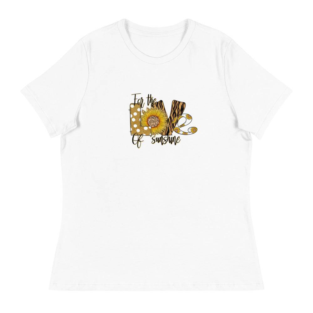 Women's Relaxed T-Shirt/Love-Sunflower - Enet Images