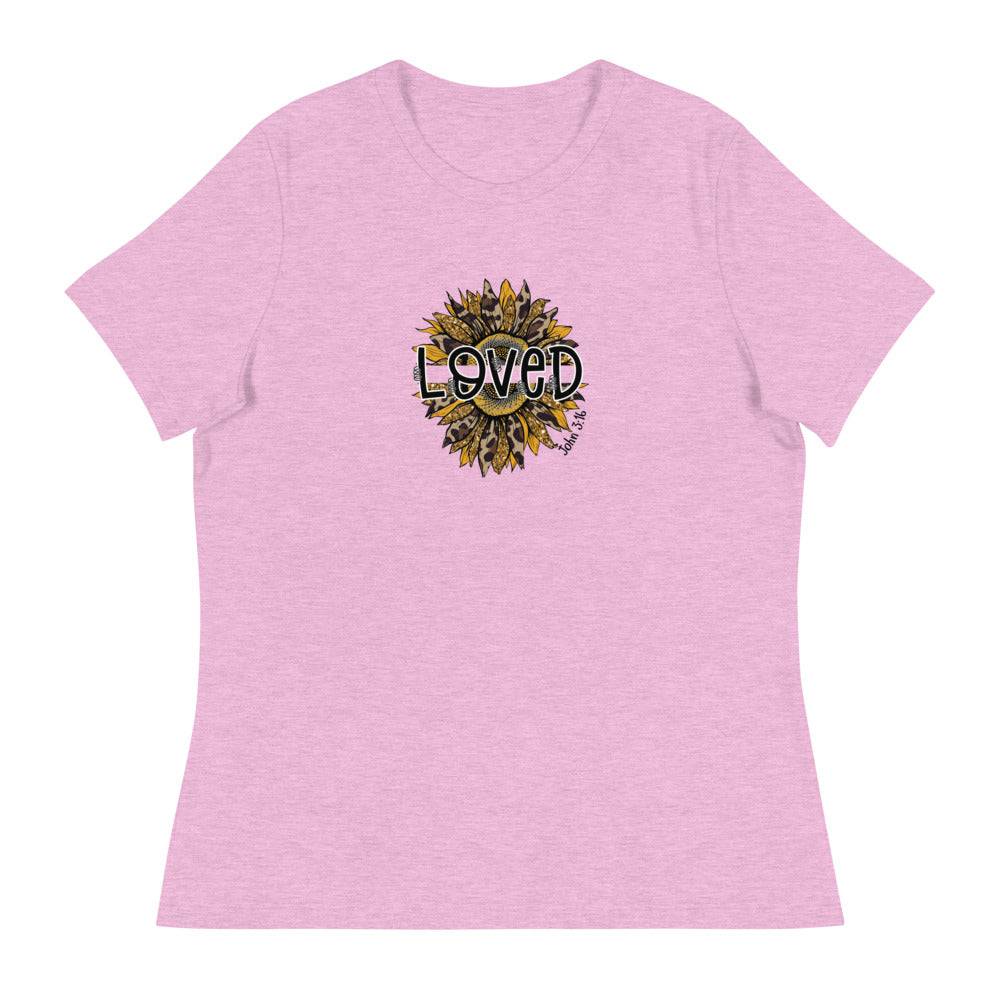 Women's Relaxed T-Shirt/Loved-Sunflower - Enet Images