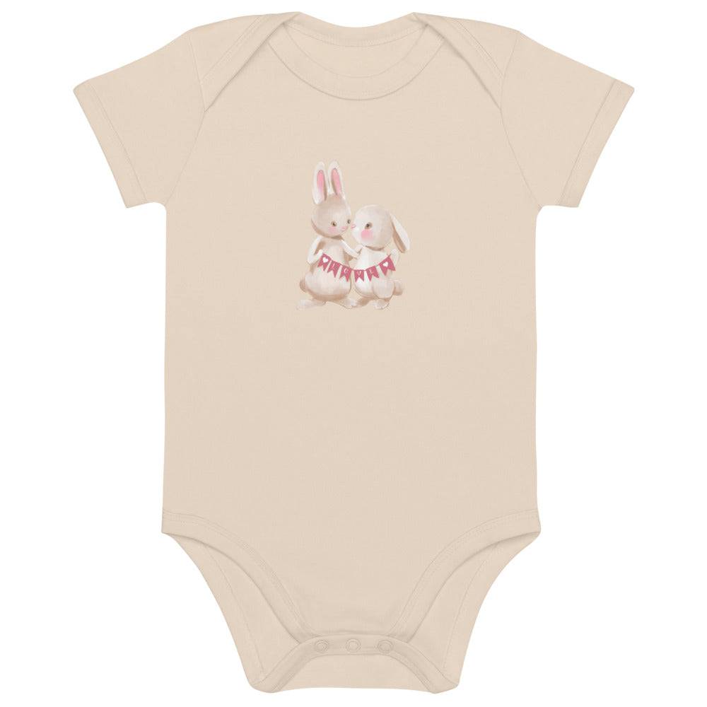 Organic cotton baby bodysuit/Bunnies - Enet Images